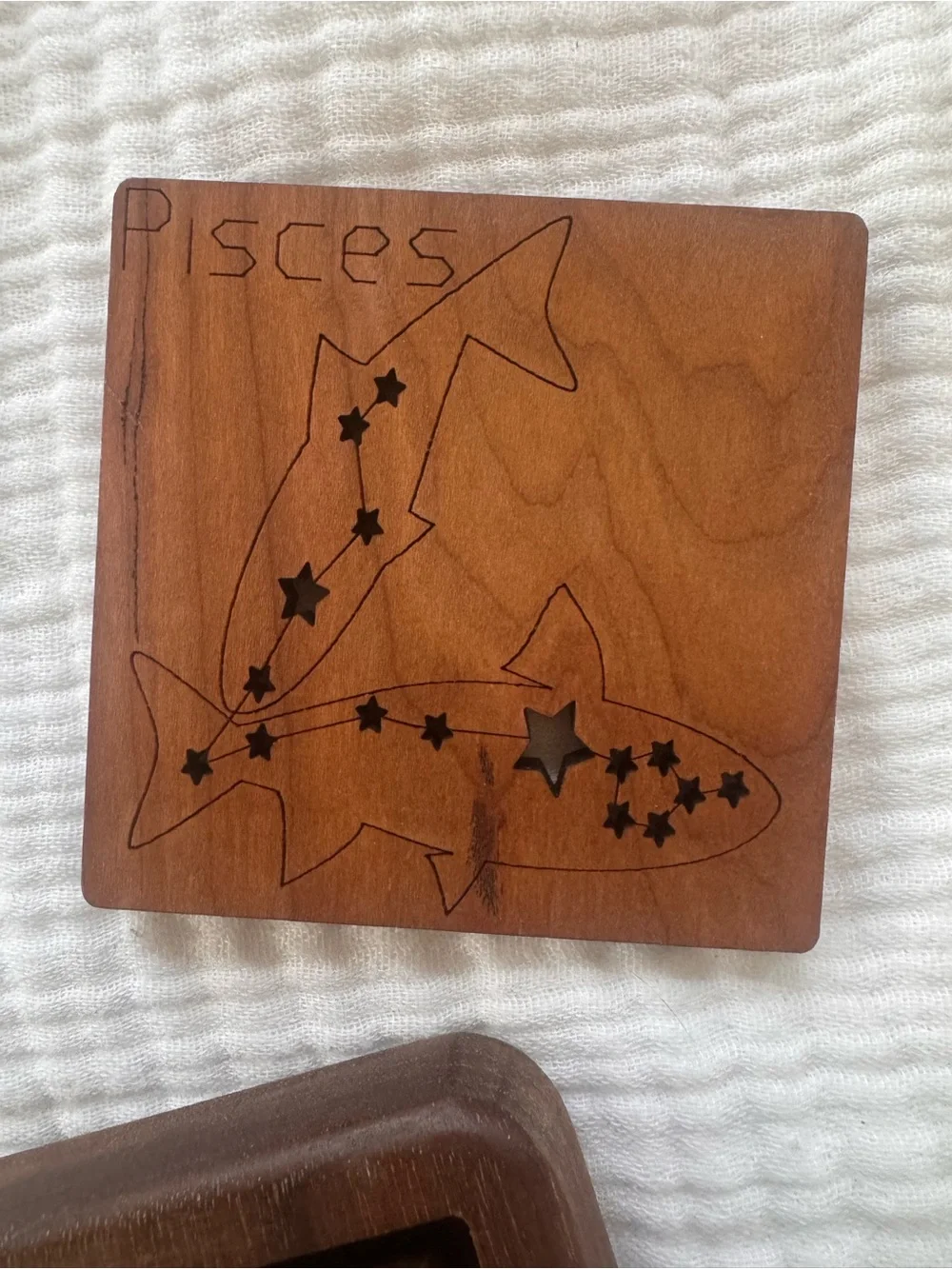 Leo Constellation Wooden Desk Organizer